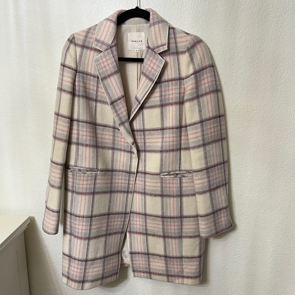 Jackets & Blazers - Like New 100% Wool Plaid Blazer Coat long Jacket